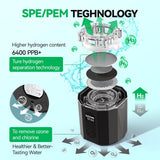 OEOP Upgrade Hydrogen Water Bottle - 6400PPB Hydrogen Water Generator, SPE/PEM Certified, 7oz Portable Hydro Water Machine, Perfect for Gym/Travel/Office & Gifts for Friends/Family