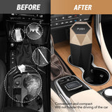OUDEW Car Trash Can with Lid - 2-Pack, Interior Accessories for Vehicles, Leakproof Garbage Can with 30 Detachable Trash Bags, Multipurpose Organizers