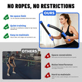 Weighted Ropeless Battle Rope, Heavy Duty Battle Sticks, Portable Fitness Equipment for Home Gym, HIIT, Cardio & Full Body Strength Training for Men & Women (Ropeless Blue)