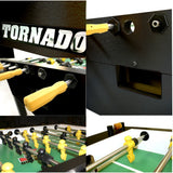 Tornado Tournament 3000 Foosball Table - Made in the USA - Commercial Quality for the Home - Incredible Table Soccer Game (3 Man Goalie, Black)