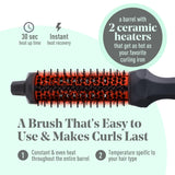 Inch Thermal Brush for Effortless Curls, Volume & Waves MINT