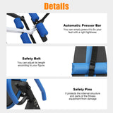 Marsyyds Inversion Table, 330.7lbs Capacity Heavy Duty Inversion Table Heavy Duty Strength Training Inversion Equipment w/Headrest & Adjustable Protective Belt for Back Pain Muscle Tension (Blue)