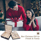 Jewelry Box for Women, 2 Layers Large Leather Jewelry Organizer Storage Case with Removable Pad for Earrings -Black ProCase