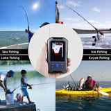 Gain Express Fish Finder Wireless Sonar Sensor 125kHz 45M/147Ft Depth Alarm LCD Display