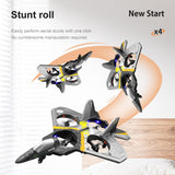 V17 Remote Control Airplane Foam RC Planes for Kids Adults 8-16, RC Fighter Jet Airplane with Light, 2 Batteries, 360° Flip Fighter Jet Toy, Stunt Roll, Gifts for Adult Boys (Blue with 2Batteries)