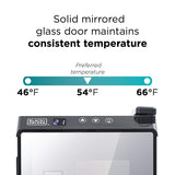 Wine Fridge 12 Bottles, Thermoelectric Wine Cooler Refrigerator with Mirrored Front | Freestanding BLACK+DECKER