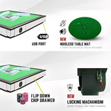 HUANGZHE 2026 Automatic Mahjong Table for Americans/Chinese/Taiwanese/Filipino,Rules - Ultra-Thin Foldable Mahjong Table shuffler Choice of 100,000+ Households, 42mm Tiles Set