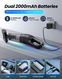 Yedop Handheld Vacuum Cordless, 26,000 Pa High Power Suction, Portable Rechargeable Car Vacuum Cleaner for Home, Office, Pet Hair, Car Detailing, Black