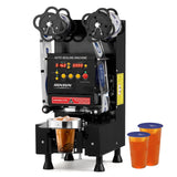 ROVSUN Cup Sealing Machine, Fully Automatic Cup Sealer Machine 500-650 Cups/H, Electric Cup Sealing Machine 88/89/90/95mm with LCD Digital Control, Cup Sealer for Bubble Milk Tea Coffee, Black