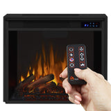 Real Flame Ashley 48" Electric Fireplace with Mantel for Living Room or Bedroom, Replaceable Fireplace Insert Heater, Realistic Log and Flame Effect, Remote Control, Timer