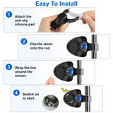 Linkstyle Fishing Bite Alarms, 4PCS Electronic Fish Bite Indicator, Fish Pole Clip On Alert Bells with Lights for Night Fishing