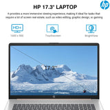 HP 17 Touchscreen Laptop Computer, 17.3 Inch HD+ Touch Screen Business Laptop PC, Intel Core i7, 32GB RAM 1TB SSD, Windows 11 Pro, 10 Key Backlit Keyboard, Fingerprint, Rose Gold