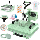 5 in 1 Heat Press Machine 12x15 inch Sublimation Heat Press 360° Swing Away Heat Transfer Digital T-Shirt Pressing with 30OZ 20OZ Tumbler Press