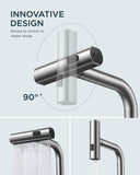 FORIOUS Touchless Waterfall Kitchen Faucets, Brushed Nickel Kitchen Sink Faucet with Pull Down Sprayer, Stainless Steel Modern Contemporary Kitchen Faucet Hands-Free for Laundry Bar Rv Farmhouse