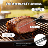 Smart Wireless Meat Thermometer with 2 Probes & 800Ft Bluetooth Range, Grill Thermometer with Standalone Base, NIST Certified ±0.5°F Accuracy