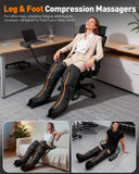 DEKEMASTER Air Compression Leg Massager for Circulation and Pain Relief, Professional Full Leg Compression Boots for Massage Therapy with Adjustable 9 Intensities, Recovery Boots for Women Men