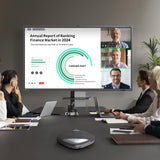 Conference Speaker with Microphone, Wireless Bluetooth Speaker w/8 Mics, 20ft Voice Pickup, 8H Call Time, AI Noise Cancelling HORION