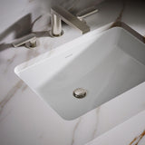 KOHLER 2214-0 Ladena Rectangular Undermount Bathroom Sink With Curved Bottom, 20-7/8" W X 14-3/8" L, White