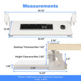 XINLEI Keyboard Tray Under Desk Large C-Clamp 25.6" x 11.8" Board