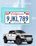 2 Pack Silicone License Plate Frames Black, Car Plate Frame Holder, Universal US Front & Rear Truck Frame Protector Mounting Kit Accessories, Rust Proof, Rattle Proof, Weather Proof