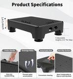 LIFTOZA 5-Level Adjustable Step Stool, 700 LBS Capacity Safety Bed Step for Seniors, Exercise Setp Platform, Portable Stair Assist for Elderly, Wide Step up for Kitchen, Car, Bedside & Shower, Black