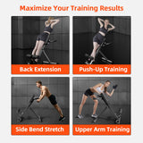 FITKS360 Roman Chair Hyperextension Bench – Adjustable Back Extension Machine for Glutes, Hamstrings & Lower Back – Foldable Multi-Purpose Workout Equipment for Home Gym (Black（Big Pad）)