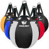 PROLAST Wrecking Ball Heavy Punching Bag for Adults, Hook and Uppercut, Body Snatcher, Boxing, MMA, Muay Thai Training Equipment, Unfilled, 65 lbs, Rhino White