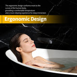 59 Inch Freestanding Bathtub, Acrylic Deep Soaking Tub, Chrome Overflow and Drain, Non-Slip Standalone Bath Tub for Bathroom, cUPC Certified, Ergonomic Modern Bath for Bathrooms