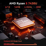 Touchscreen Laptop for Work and Home, AMD Ryzen 5 7430U, 64GB RAM, 2TB SSD, Webcam, HDMI, Backlit Keyboard