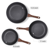 Nonstick Frying Pan Skillets, Swiss Granite Coating Omelette Pans, Healthy Cookware Chef's Pan SENSARTE