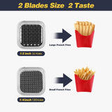 French Fry Cutter, Ruooson Professional Potato Cutter Slicer with 1/2 In & 1/4 In Stainless Steel Blades,Great for Whole Potatoes Carrots Cucumbers.