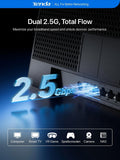 Tenda WiFi 7 Router BE7200 – Dual-Band High-Speed Wireless Internet Router with 2×2.5G Ports