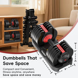 Upgraded Adjustable Dumbbells Set 52.5 lbs, 15 Weights Dumbbell Set, Quick Adjustable Dumbbells For Men Women Home Gym with Anti-Slip Handle, Safe and No Falling
