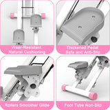 Stair Stepper for Home-Upgrade Vertical Climber Workout Machine for Full-Body Exercise Climber Fitness Equipment with Stable Frame Adjustable Handlebar-Pink