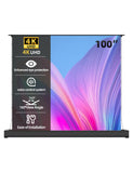 100" ALR Motorized Floor Rising Projector Screen for Long/Standard Throw Projector,Movie Screen for Home Theater,Motorized Projector Screen 4K/8K Ultra HD, Active 3D