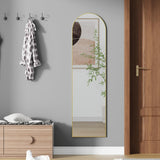 ZHUNFA Full Length Mirror,58" x16,3 in 1Full Length Mirror can Wall Mounted,Standing or Leaning,Full Body Mirrors with Aluminum Alloy Frame,Home Decor Gold