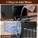2" Clear Ice Ball Maker Machine, Countertop Sphere Ice Maker with Self-Cleaning – 4 Pcs in 40 Mins (144 Pcs/Day), Auto/Manual Water Fill, Crystal Clear Large Round Ice for Whiskey, Cocktail, Home Bar