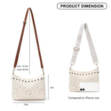 tutuebobe Small Boho Crochet Purse for Women Slouchy Beach Handwoven Crossbody Bags Vacation Shoulder Bag Purse Wide Shoulder Strap (beige)