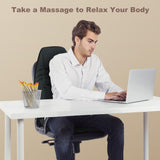 Vibration Back Massager with Heat, Massage Chair Pad with 10 Vibration Motors & 2 Heating Levels, Chair Massager Heycool