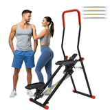 Stair Stepper for Home Gym, Foldable Vertical Climber Workout Machine, 3 levels of adjustable resistance, 350 lbs Capacity Cardio Machine, LCD Monitor, Extended and widened anti-slip footrests (BLACK)