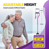 BeneCane Walking Cane Adjustable Cane with Offset Soft Cushioned Handle for Men & Women Lightweight Comfortable Extra Stability Base Mobility Aid for Men Women and Seniors Purple