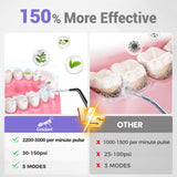 GOLDANT 2026 New 350ML Water Dental Flosser Teeth Pick with Bag, 5 Modes Portable Cordless Oral Irrigator Cleaner, Electric Rechargeable IPX7 Waterproof for Home Travel Teeth Cleaning Flossing (Black)