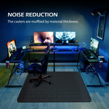 Chair Mat for Hard Floor, 47" x 36" Vinyl Gaming Chair Mat for Hard Surface (Black) SALLOUS