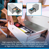UPLIFT DESK 3-Drawer Mobile File Cabinet - Steel Rolling Filing Cabinet with Lock, Soft-Close Top Drawer