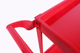 HIGOOD Heavy Duty Service Utility Cart,2 Shelf Steel, 800-Pound Capacity, 35.6 x 18.1x38-Inch RED