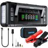 AVAPOW Jump Starter with Air Compressor, 5000A 150PSI Car Battery Jump Starter Portable with 4" HD Display 12V Jump Box & Battery Booster (8L Gas/8L Diesel) with Auto-Shutoff Tire Inflator
