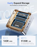 KAMRUI Hyper H2 Mini Gaming PC, in-tel Core i9-11900H (Beat 1195G7/5825U, up to 4.9GHz) 32GB RAM 1TB SSD Mini Desktop Computers, Triple 4K Display 6*USB3.2, USB-C, HDMI, DP, WiFi6, BT5.2, Office Home