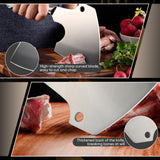 DRGSKL Meat Cleaver Heavy Duty - Bone Chopper, Hand Forged Kitchen Axe with Full Tang Handle, Bone Chopping Knife, Japanese Butcher Knife for Meat Cutting, Kitchen Gift for Men