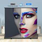 Portable ALR Manual Pull Up Projector Screen,100 in Outdoor Projector Screen 178°Viewing Angle Portable Movie Screen 3D/4K HD 16: 9 Wrinkle-Free Design for Movie Home Theater Backyard Night