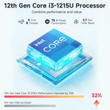 NIMO 15.6" IPS FHD Student Laptop, Intel 6-Core i3-1215U Laptop (Up to 4.4GHz, Beats R5 7520U) with 16GB RAM 512GB SSD 65W Fast PD 180° View Backlit KB Fingerprint Wi-Fi 6, for Creator, Home Business